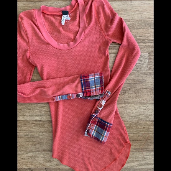 Free People XS Plaid Wrist Tee Bundle ONE SHIP FEE - Picture 3 of 7